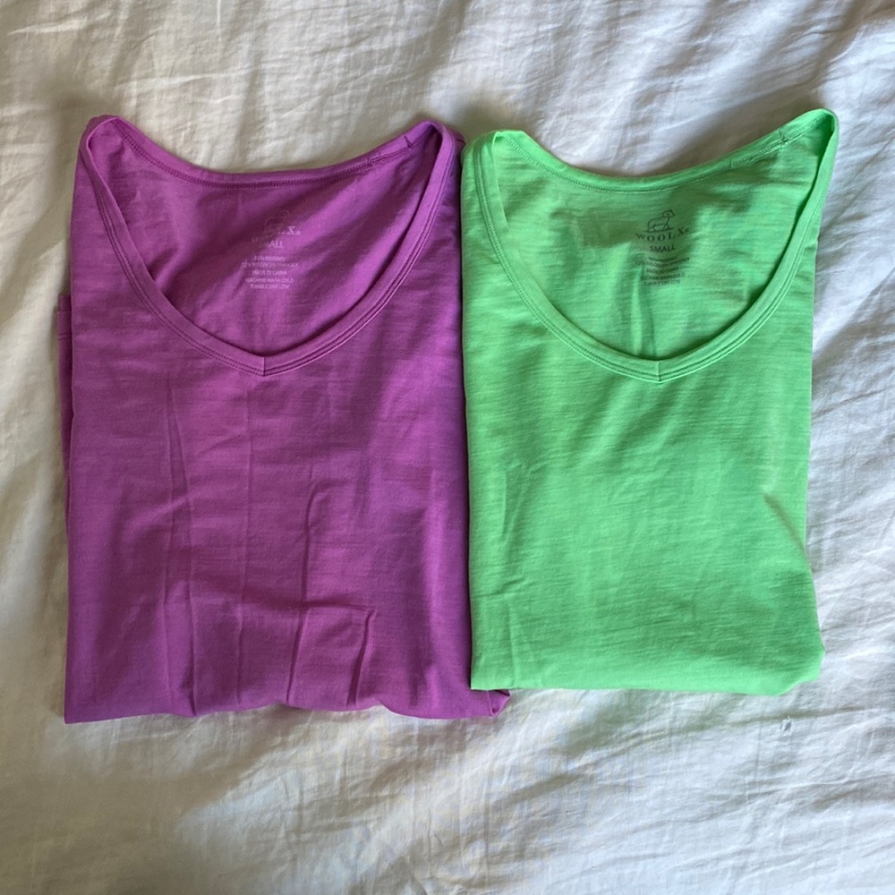 2 like new Woolx long sleeve tops! EUC
